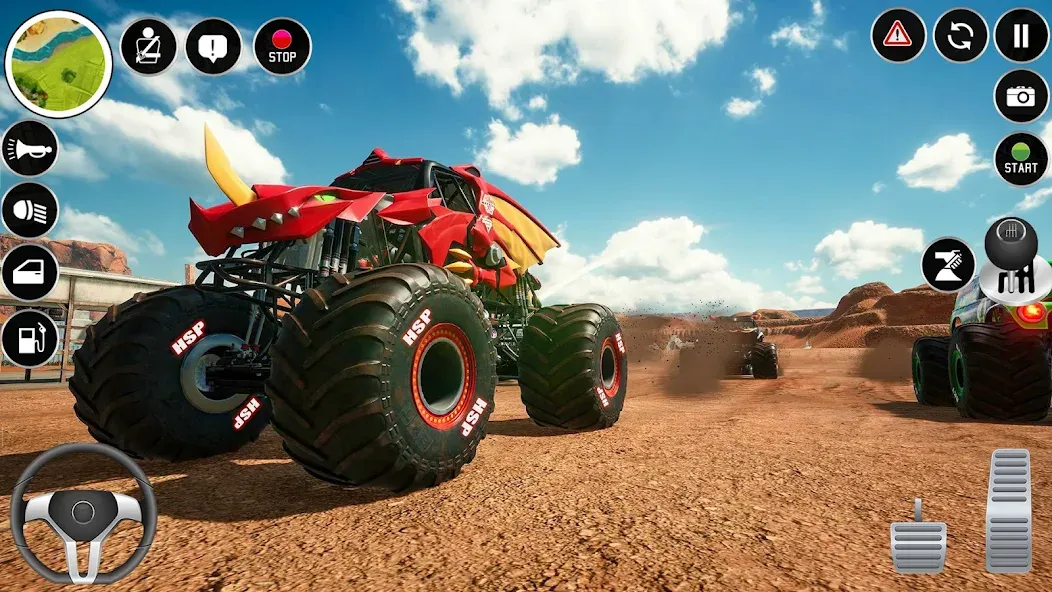 Extreme Monster Truck Game 3D (Монстр Трак Экстремальные Игры) МОД/Взлом [Меню, Бесконечные монеты и Открытые уровни] Screenshot 2