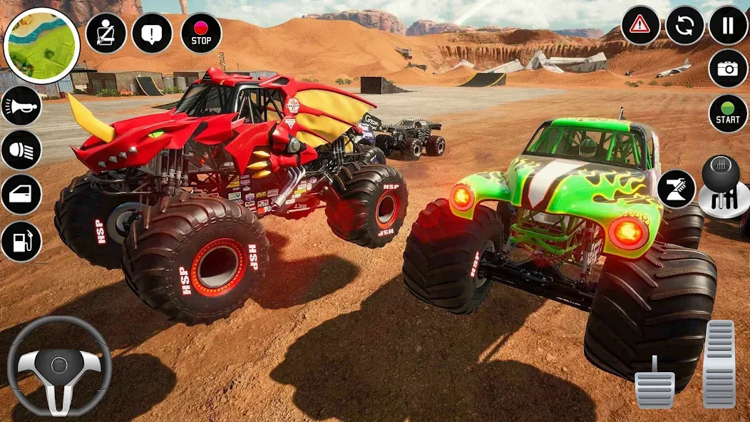 Extreme Monster Truck Game 3D (Монстр Трак Экстремальные Игры) МОД/Взлом [Меню, Бесконечные монеты и Открытые уровни] Screenshot 3
