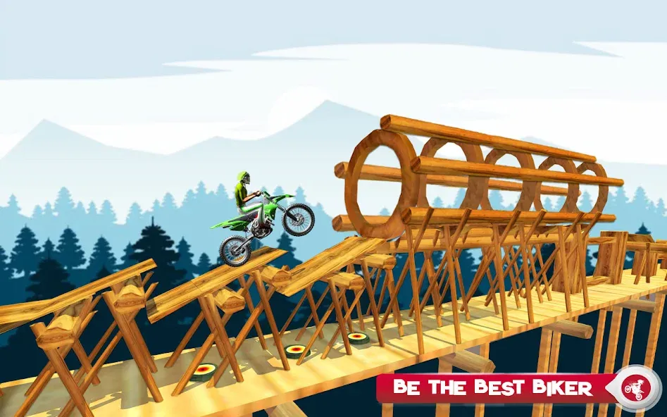 Motor Bike Stunt Racing Games (Мотор Байк Стант Гонки Игры) МОД/Взлом [Меню, Бесконечные монеты и Открытые уровни] Screenshot 5