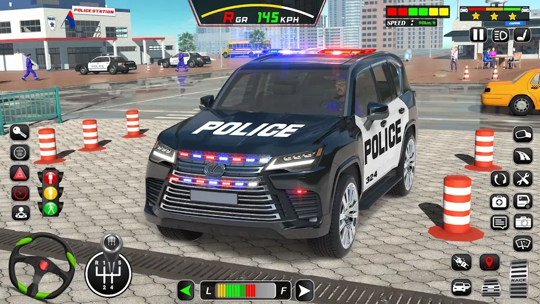 Police Car Driving School Game (Полицейская школа вождения автомобилей) МОД/Взлом [Много монет, Открытые уровни и Мега MOD] Screenshot 1