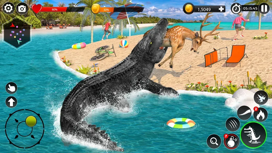Hungry Animal Crocodile Games МОД/Взлом [Много денег, Монет и Все открыто] Screenshot 2