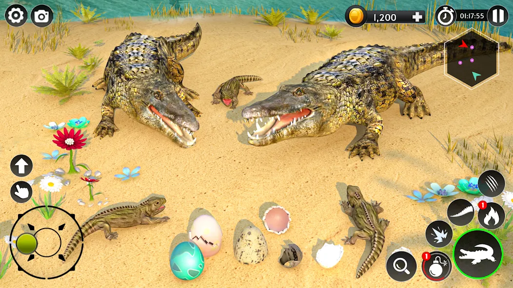 Hungry Animal Crocodile Games МОД/Взлом [Много денег, Монет и Все открыто] Screenshot 3