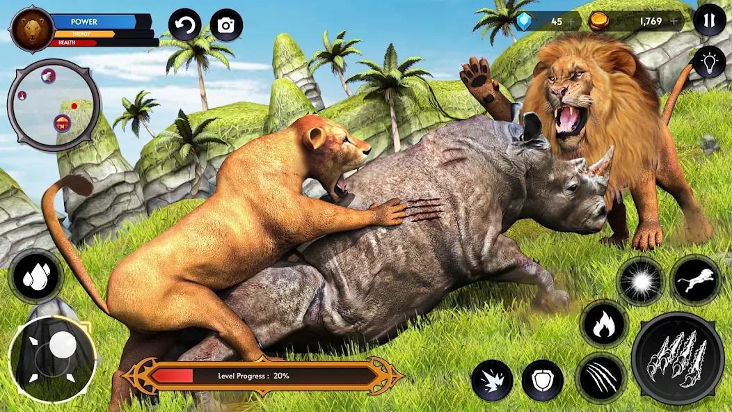 Lion Simulator Wild Lion Games МОД/Взлом [Бесконечные деньги, Монеты и Мега MOD] Screenshot 3
