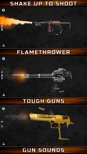 Gun Simulator : Tough Guns МОД/Взлом [Деньги, Монеты и Меню MOD] Screenshot 1