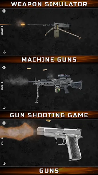 Gun Simulator : Tough Guns МОД/Взлом [Деньги, Монеты и Меню MOD] Screenshot 3