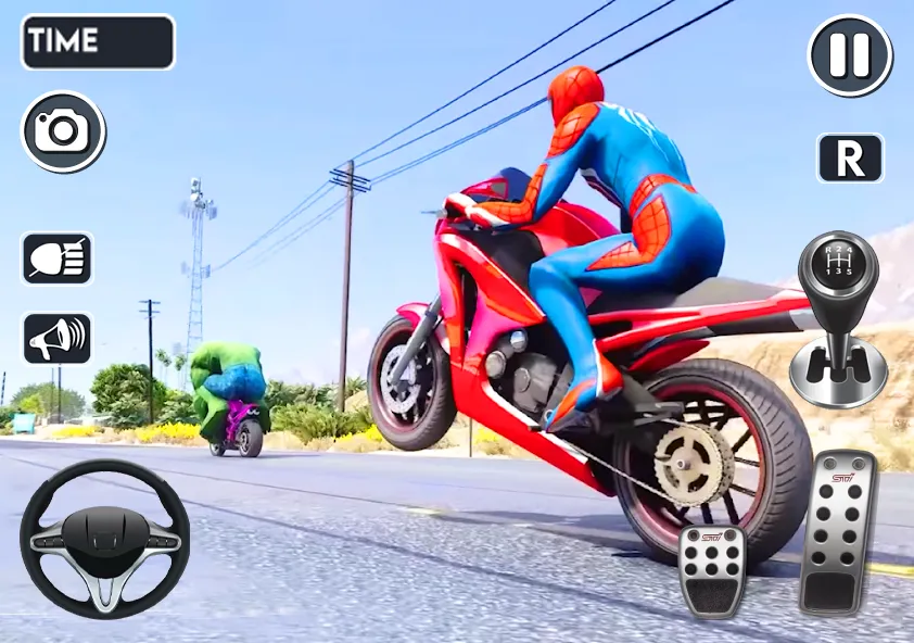 Spider Bike Stunt 3D Mega Ramp МОД/Взлом [Деньги, Монеты и Меню MOD] Screenshot 1