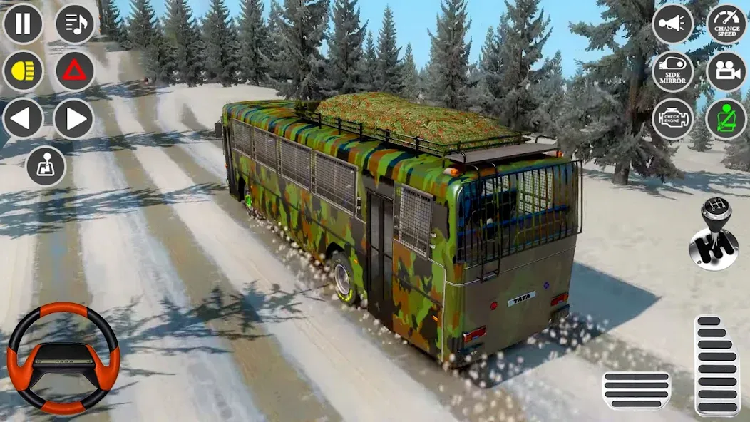 US Military Coach Simulator 3D МОД/Взлом [Деньги, Монеты и Меню MOD] Screenshot 2