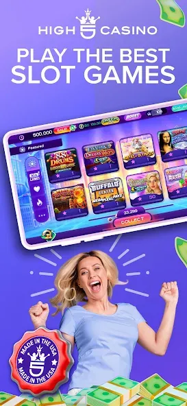 High 5 Casino: Real Slot Games (Хай 5 Казино) МОД/Взлом [Много монет, Открытые уровни и Мега MOD] Screenshot 1