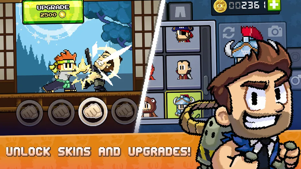 Dan the Man: Action Platformer (Дэн зе Мэн) МОД/Взлом [Меню, Бесконечные монеты и Открытые уровни] Screenshot 5