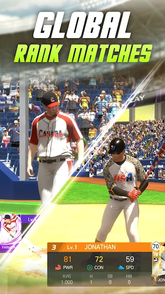 Baseball Play: Real-time PVP (Бейсбольная игра) МОД/Взлом [Меню, Бесконечные монеты и Открытые уровни] Screenshot 2
