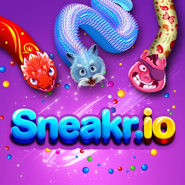 Sneak.io - Snake Game МОД/Взлом [Много монет, Открытые уровни и Мега MOD] Screenshot 1