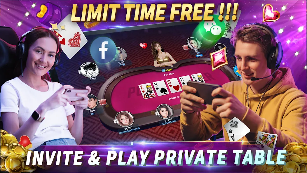 Poker Master Texas Holdem 2024 (Покер Мастер) МОД/Взлом [Меню, Бесконечные монеты и Открытые уровни] Screenshot 4