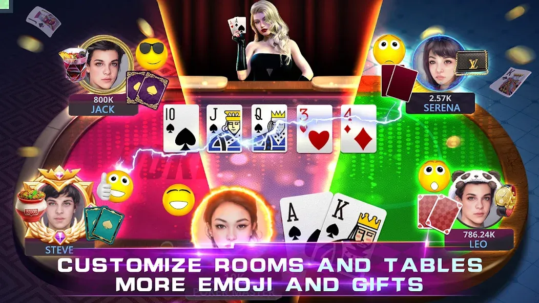 Poker Master Texas Holdem 2024 (Покер Мастер) МОД/Взлом [Меню, Бесконечные монеты и Открытые уровни] Screenshot 5