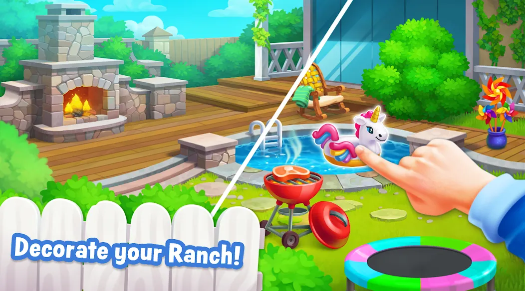 Ranch Adventures: Amazing Matc МОД/Взлом [Деньги, Монеты и Меню MOD] Screenshot 1