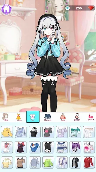 Anime Dress Up and Makeup Game МОД/Взлом [Много денег, Монет и Все открыто] Screenshot 3