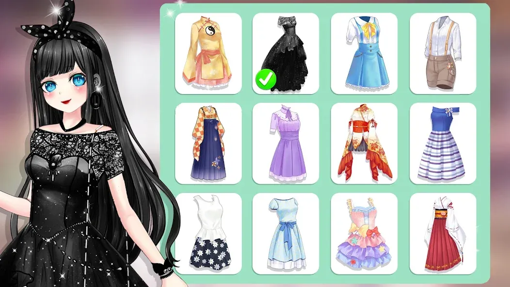 Anime Dress Up and Makeup Game МОД/Взлом [Много денег, Монет и Все открыто] Screenshot 5