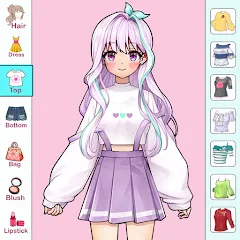 Скачать Anime Dress Up and Makeup Game Взлом (Много денег и все открыто) на телефон
