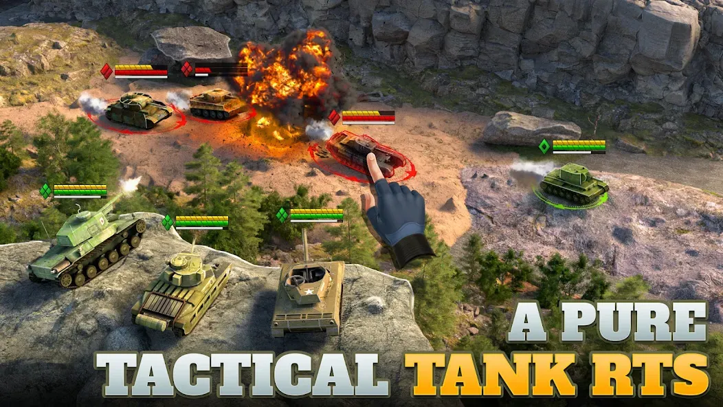 Tanks Charge: Online PvP Arena (Танковая атака) МОД/Взлом [Все открыто, Дополнительные деньги и Меню MOD] Screenshot 1