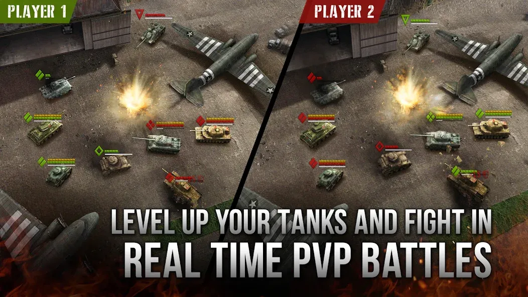 Armor Age: WW2 tank strategy (Армор Эйдж) МОД/Взлом [Меню, Бесконечные монеты и Открытые уровни] Screenshot 3