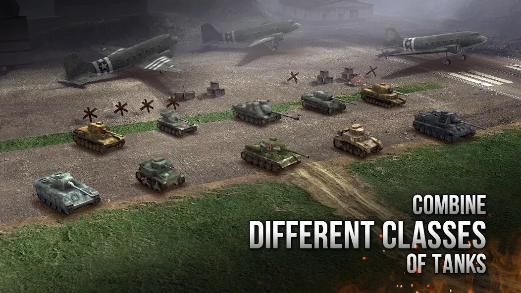 Armor Age: WW2 tank strategy (Армор Эйдж) МОД/Взлом [Меню, Бесконечные монеты и Открытые уровни] Screenshot 5