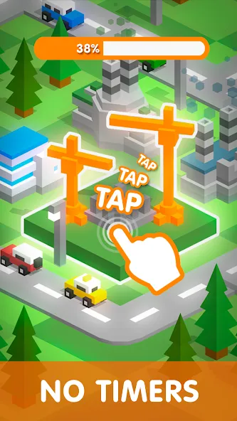 Tap Tap: Idle City Builder Sim МОД/Взлом [Деньги, Монеты и Меню MOD] Screenshot 2