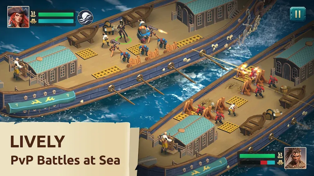 Pirate Ships・Build and Fight МОД/Взлом [Бесконечные деньги, Монеты и Мега MOD] Screenshot 1