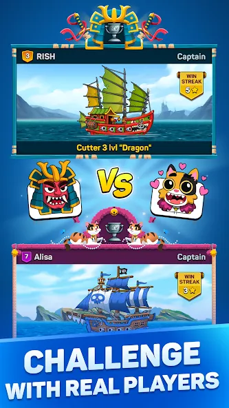 Pirates & Puzzles：Ship Battles МОД/Взлом [Деньги, Монеты и Меню MOD] Screenshot 4