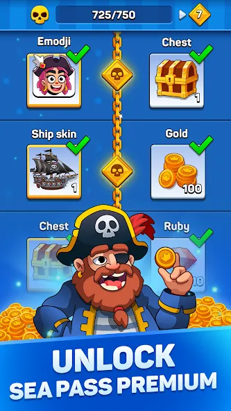 Pirates & Puzzles：Ship Battles МОД/Взлом [Деньги, Монеты и Меню MOD] Screenshot 5