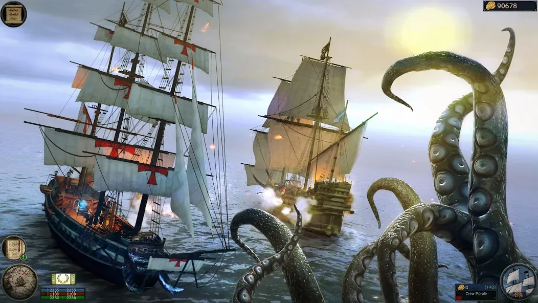 Pirates Flag－Open-world RPG (Темпест) МОД/Взлом [Меню, Бесконечные монеты и Открытые уровни] Screenshot 1