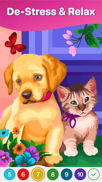 Hey Color Paint by Number Art МОД/Взлом [Бесконечные деньги, Монеты и Мега MOD] Screenshot 2