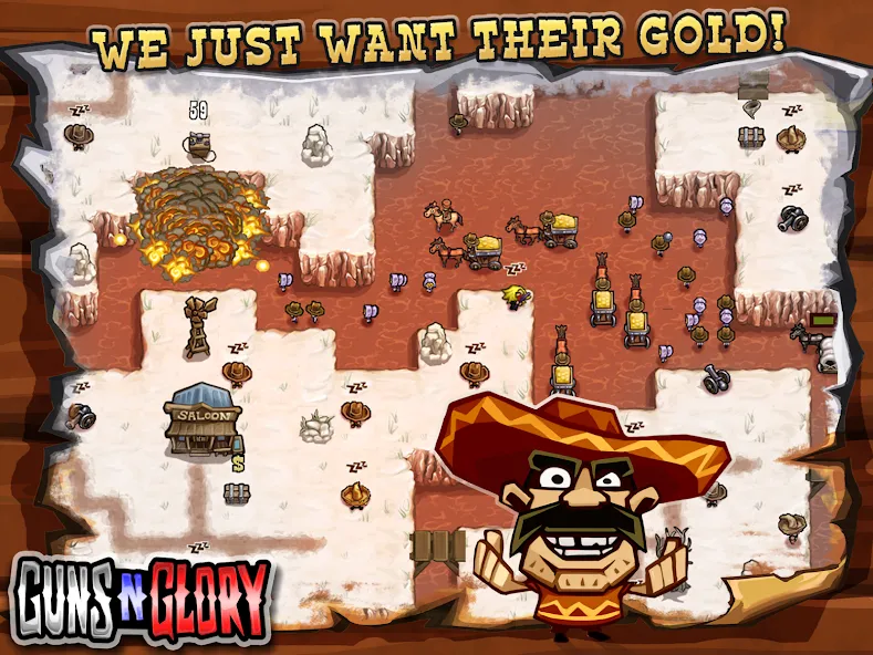 Guns'n'Glory МОД/Взлом [Много монет, Открытые уровни и Мега MOD] Screenshot 3