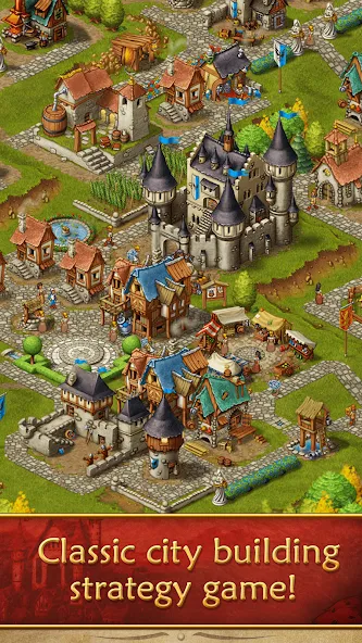 Townsmen МОД/Взлом [Меню, Бесконечные монеты и Открытые уровни] Screenshot 1