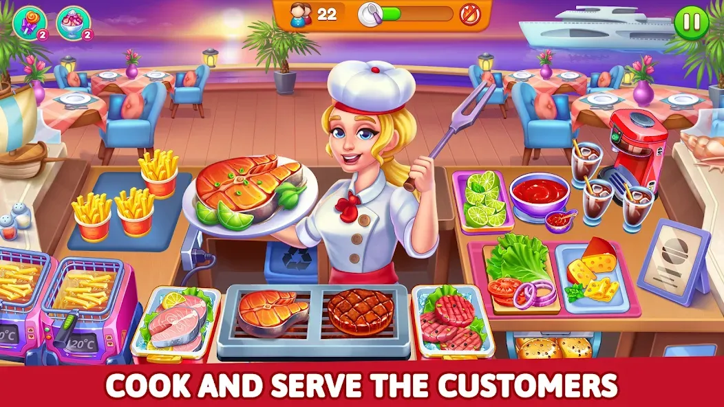 Cooking Restaurant Food Games МОД/Взлом [Много монет, Открытые уровни и Мега MOD] Screenshot 3