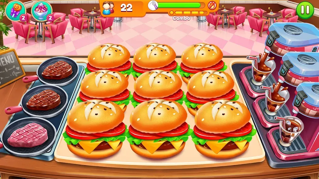 Cooking Restaurant Food Games МОД/Взлом [Много монет, Открытые уровни и Мега MOD] Screenshot 5