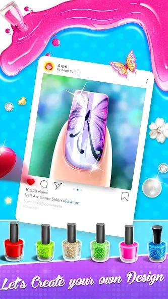 Nail Salon Fashion Makeup Game МОД/Взлом [Все открыто, Дополнительные деньги и Меню MOD] Screenshot 4