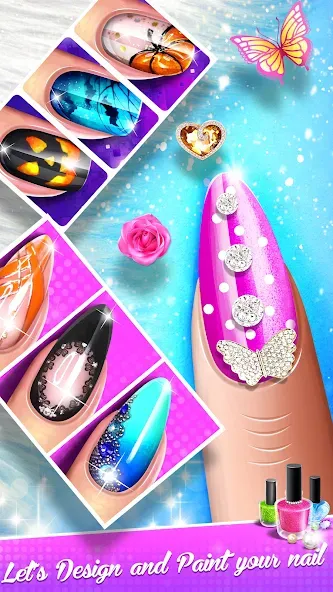 Nail Salon Fashion Makeup Game МОД/Взлом [Все открыто, Дополнительные деньги и Меню MOD] Screenshot 5