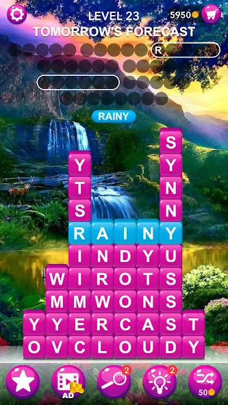 Word Tiles :Hidden Word Search МОД/Взлом [Много монет, Открытые уровни и Мега MOD] Screenshot 3