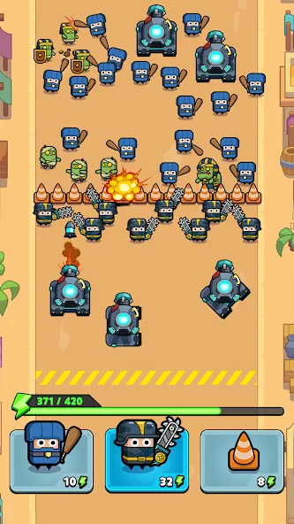 Police vs Zombie: Zombie City (Полиция против зомби) МОД/Взлом [Много монет, Открытые уровни и Мега MOD] Screenshot 2