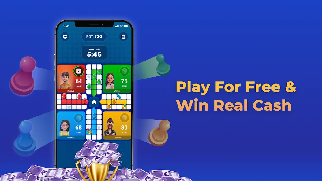 Play Ludo Game Online Win Cash (Людо) МОД/Взлом [Много монет, Открытые уровни и Мега MOD] Screenshot 1
