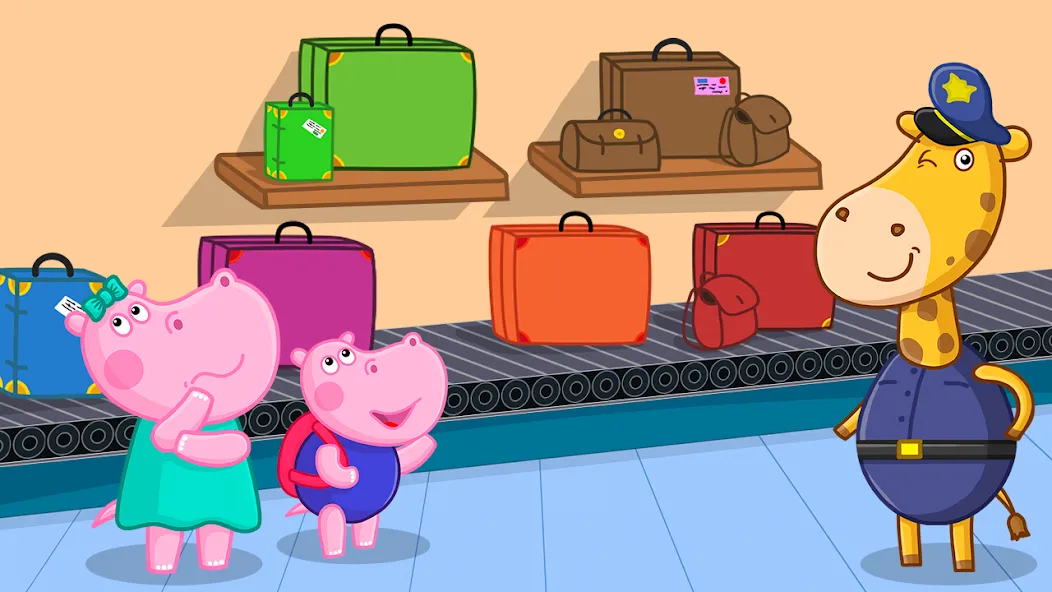 Hippo: Airport Profession Game МОД/Взлом [Много денег, Монет и Все открыто] Screenshot 2