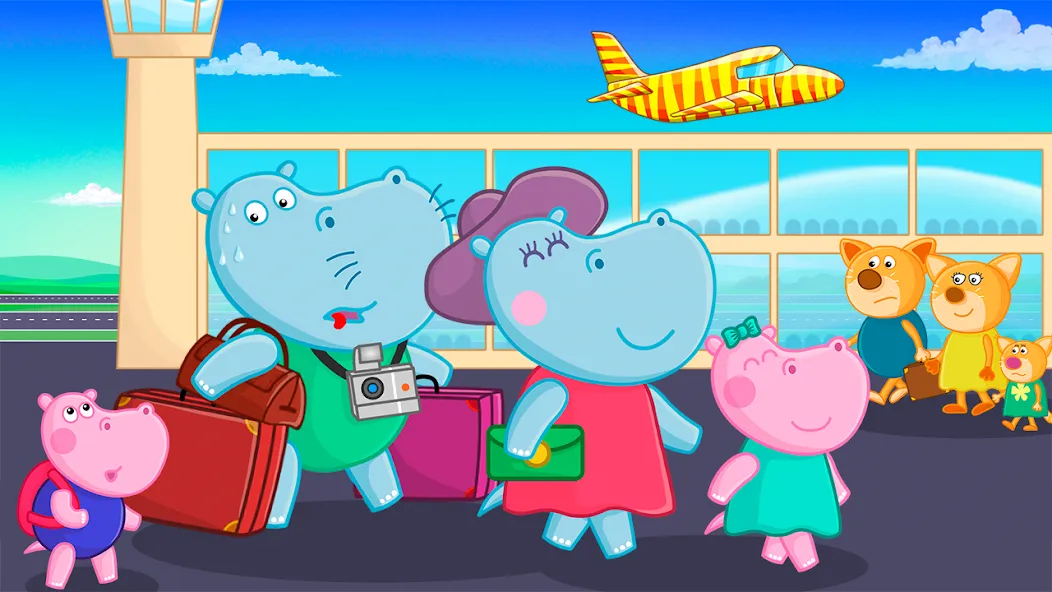Hippo: Airport Profession Game МОД/Взлом [Много денег, Монет и Все открыто] Screenshot 4