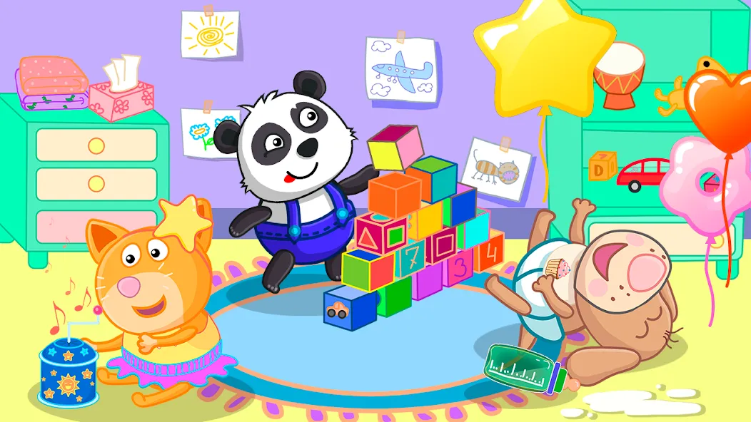 Baby Care Game МОД/Взлом [Меню, Бесконечные монеты и Открытые уровни] Screenshot 1