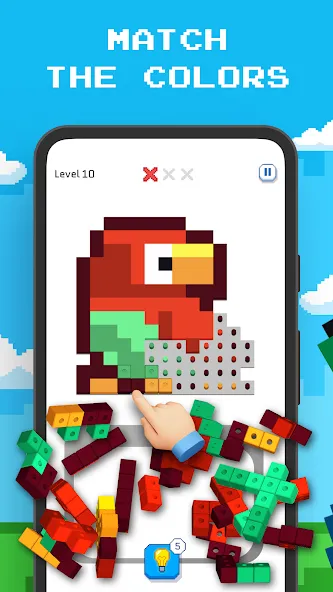 Blockin' Color - Block Puzzle МОД/Взлом [Много монет, Открытые уровни и Мега MOD] Screenshot 2