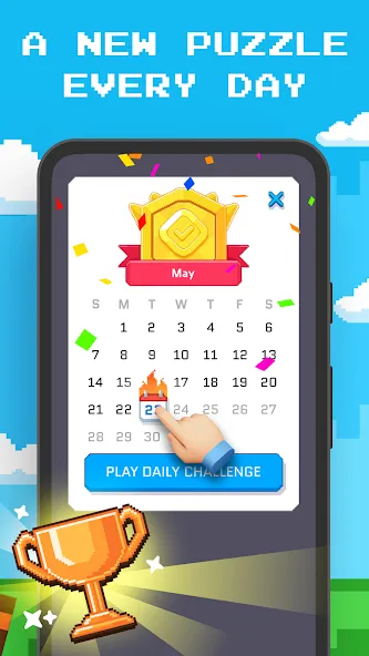 Blockin' Color - Block Puzzle МОД/Взлом [Много монет, Открытые уровни и Мега MOD] Screenshot 4