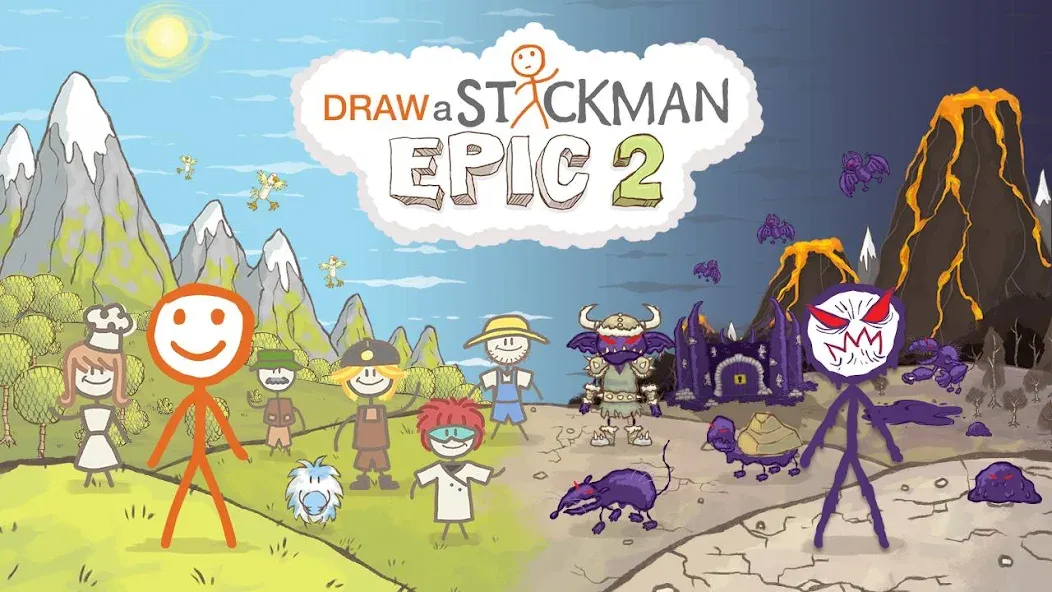 Draw a Stickman: EPIC 2 (Дроу э Стикман) МОД/Взлом [Много монет, Открытые уровни и Мега MOD] Screenshot 1