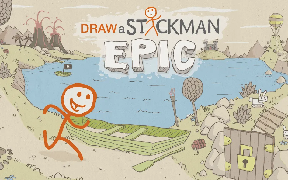 Draw a Stickman: EPIC Free (Нарисуй палочного человечка) МОД/Взлом [Деньги, Монеты и Меню MOD] Screenshot 1