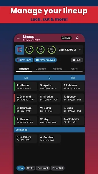 Hockey Legacy Manager 23 (Хоккей Легаси Менеджер 23) МОД/Взлом [Меню, Бесконечные монеты и Открытые уровни] Screenshot 1