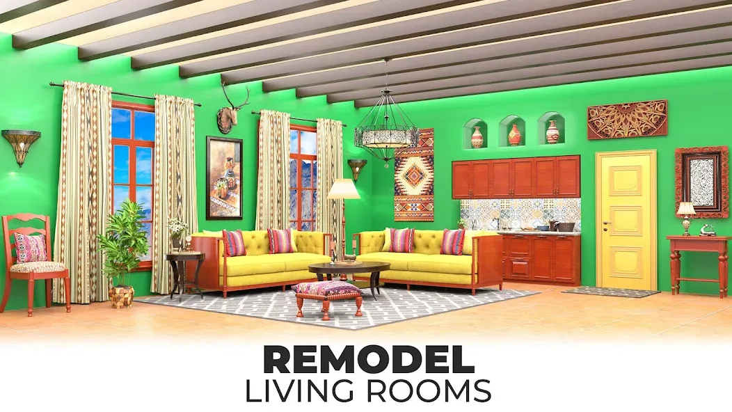 My Home Makeover: House Design МОД/Взлом [Все открыто, Дополнительные деньги и Меню MOD] Screenshot 3