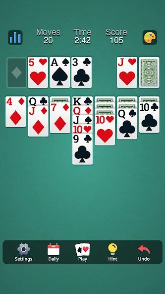 Classic Solitaire - Klondike (Солитер Клондайк Классик) МОД/Взлом [Бесконечные деньги, Монеты и Мега MOD] Screenshot 3