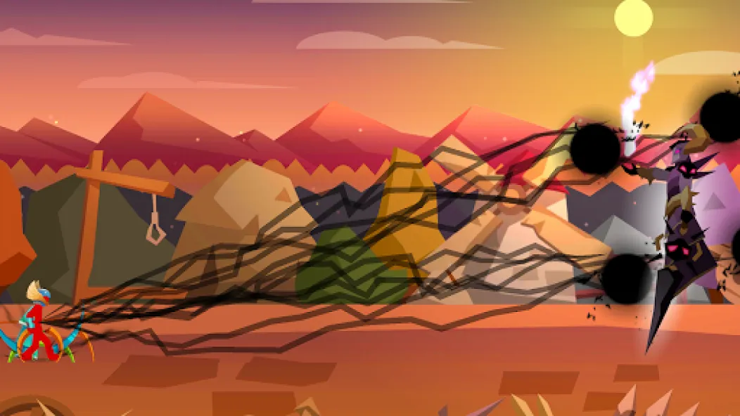 Stick Fight: Shadow Archer (Стк Файт) МОД/Взлом [Меню, Бесконечные монеты и Открытые уровни] Screenshot 3